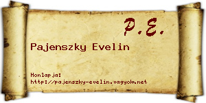 Pajenszky Evelin névjegykártya